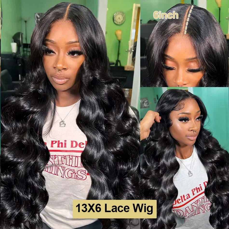 32 13x6HD Transparent Lace Front Wig Body Wave Human Hair 13x4 Lace Front Wig Glue Free Closed Wig Female