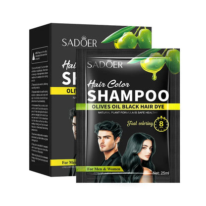 10 Pcs Fast Black Hair Shampoo 15 Mins Fast Become Black Hair Dye Herb Natural Hair Care Restore Colorant Shampoo Hair Care