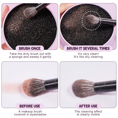 Makeup Brush Cleaning Box Quick Clean Sponge Eyeshadow Brushes Dry Cleaner Cosmetic Wash Clean Powder Tool Makeup Accessories