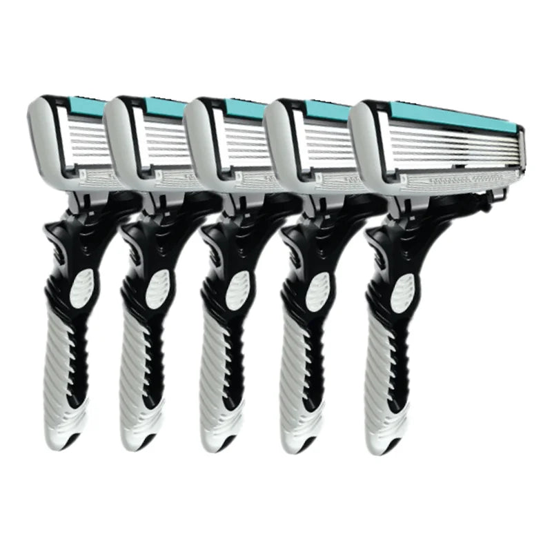 1pc/3pcs/5pcs High-Quality Manual Razor – 6-Layer Sharp Blades for Smooth & Comfortable Shaving for Men’s Grooming & Daily Use