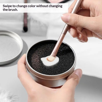Portable Makeup Brush Cleaning Case Sponges Cosmetic Brush Color Remover Tool Eyeshadow Washing Drying Accessory