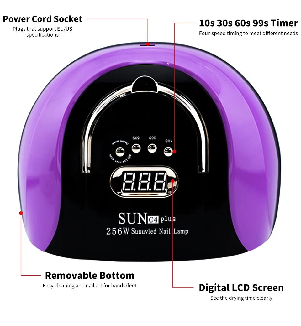 Professional UV LED Nail Lamp for Drying Nails, Gel Varnish Dryer with 57/36 LEDs, Ice Lamp for Manicure Art Salon Tools