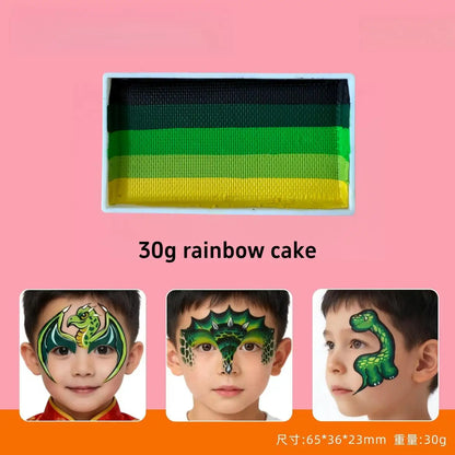 30g Water Based Rainbow Split Cake Face Painting Makeup Pastel UV Aqua Eyeliner for Body Art Party Halloween Christmas