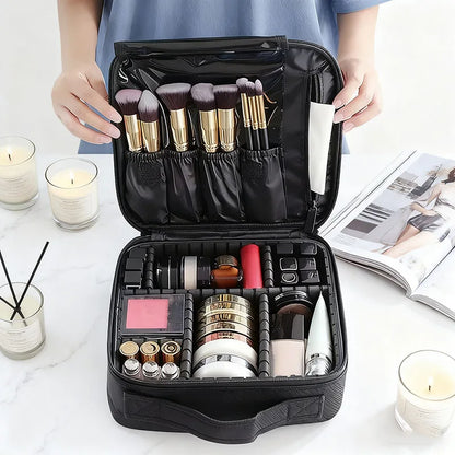 Female Makeup Case Professional Beauty Brush Embroidery Manicure Tool Cosmetic Storage Box Waterproof Women Makeup Bag