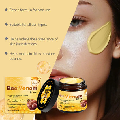 Bee Venom Skin Restoration Cream Lift Tightenes Sagging Fade Freckle Melanin Anti Cellulite Day & Night Body Massage Moisturizer