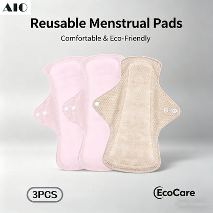 AIO Washable Incontinence Pads, Leak Proof Reusable Sanitary Pads for Women, Urine Proof Period Underwear Pads 3PCS Wholesale