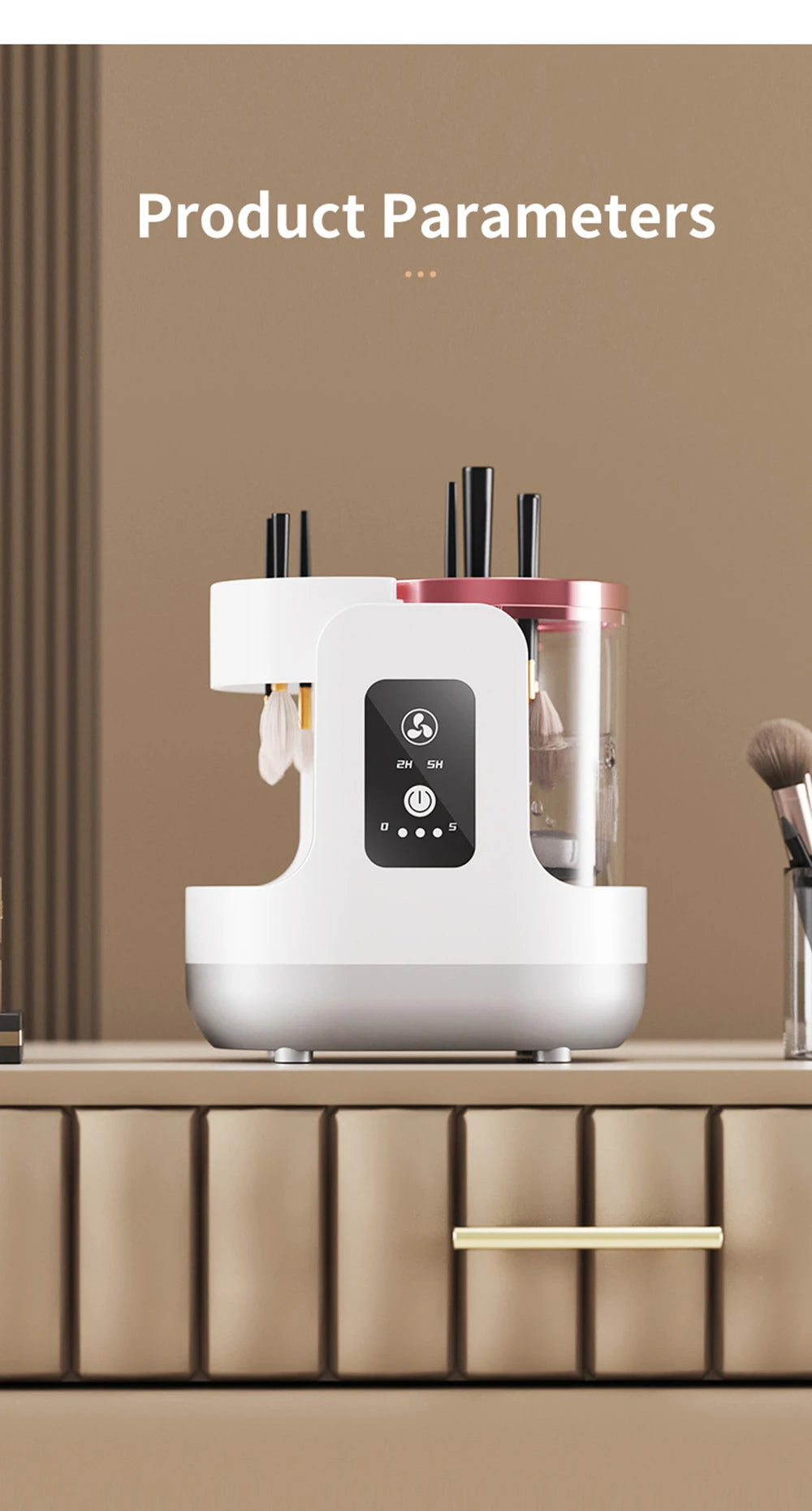 USB Electric Makeup Brush Cleaner 3-in-1 with Automatic Quick-Drying Support Device - Makeup Brush Cleaning And Drying Book Tool