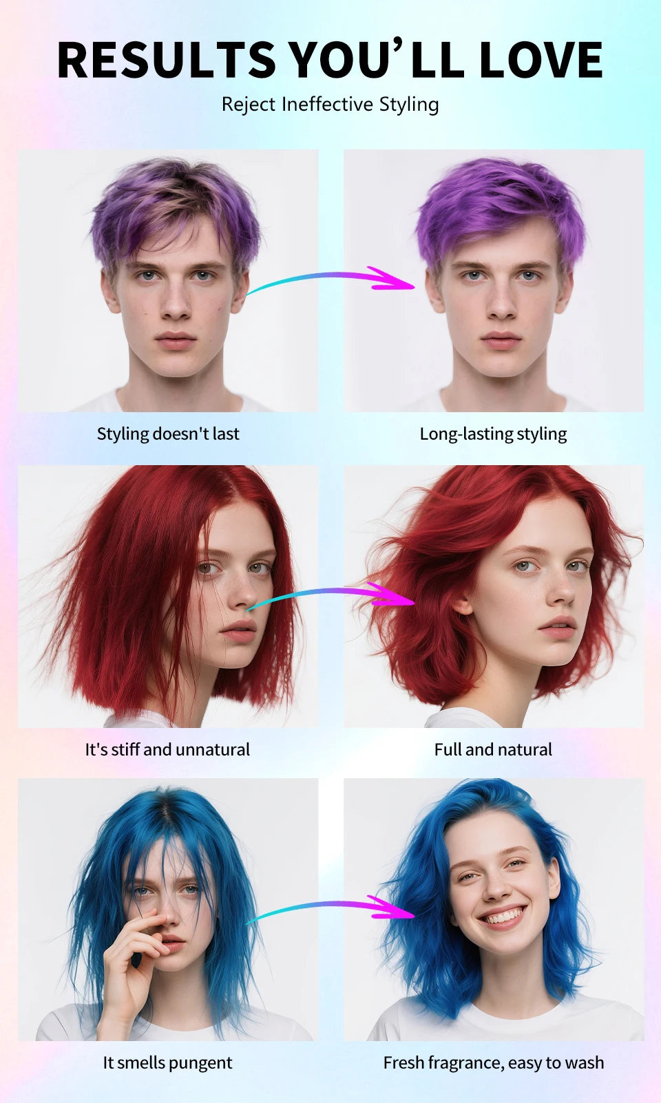 Sevich New Style Hair Color Spray One-Time Hair Color Instant Hair Salon Hair Care Styling Product For Men and Women 5 Color