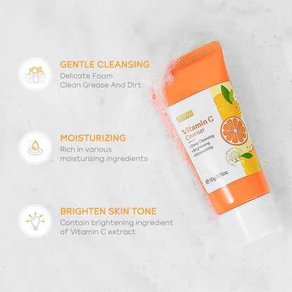Vitamin C Sakura Facial Cleanser Face Wash Foam Face Wash Foam Face Cleanser Moisturizing Whitening Anti-aging Facial Skin Care