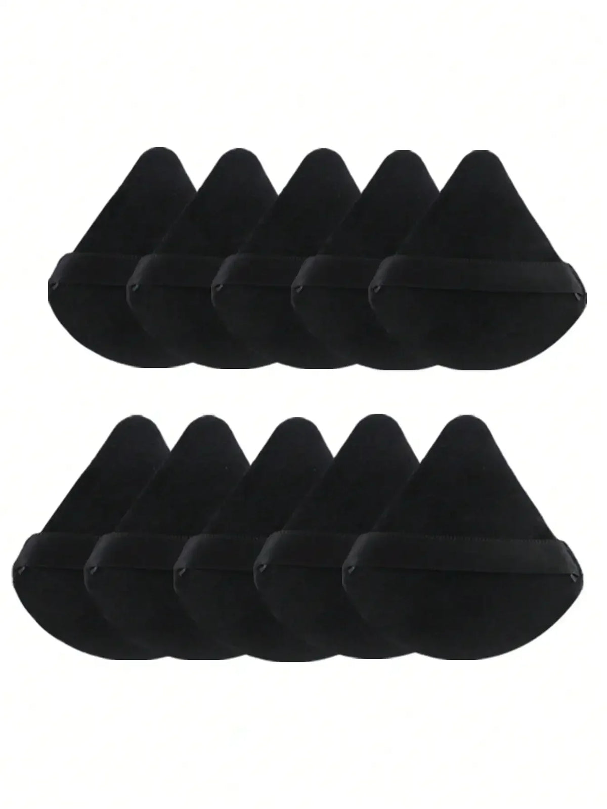 10 Pcs Triangle Velvet Powder Puff Pizza Flours Mini Face Makeup Sponge Cosmetics Washable Lightweight Makeup Tool