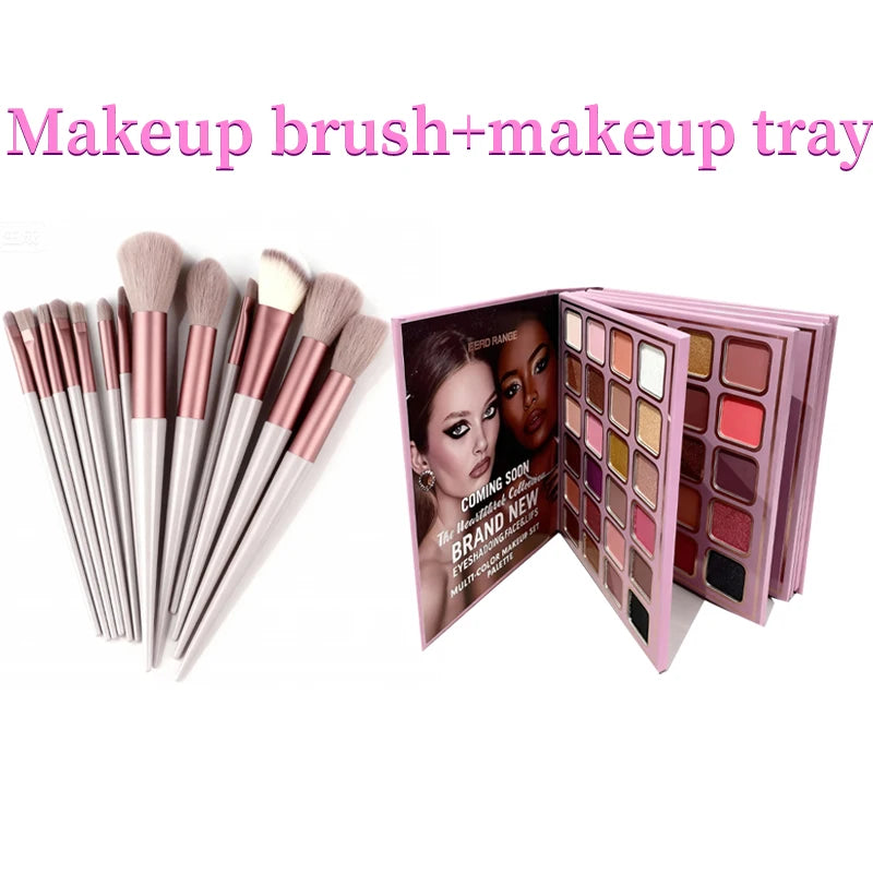 78 Colors Multi Makeup Palette with Brushes Matte Shimmer Eyeshadow Blush Highlight Lip Gloss Set Christmas Gift