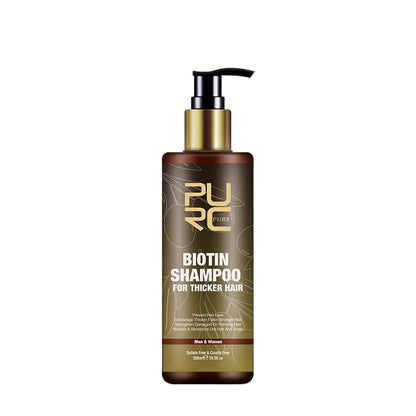 PURC Biotin Hair Growth Oil Shampoo Conditioner Sets Keratin Smoothing Hair Loss Treatment for Men Women Hair Care Products