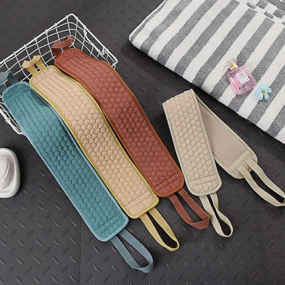 Korean Exfoliating Back Scrubber Bath Belt Deep Mud Clean Body Washcloth Japanese Rear Scrub Pull Strap Shower Towel