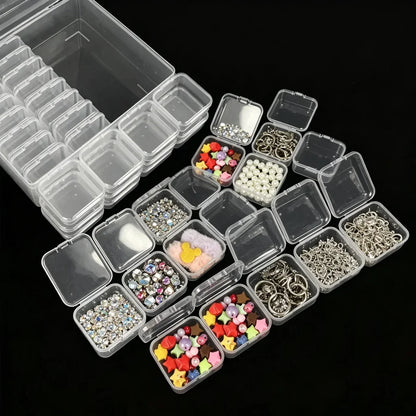 Clear PP Plastic Storage Box 30 Grids Transparent Organizer Case Nail Art Jewelry Beads Rhinestones Diamond Painting Crafts
