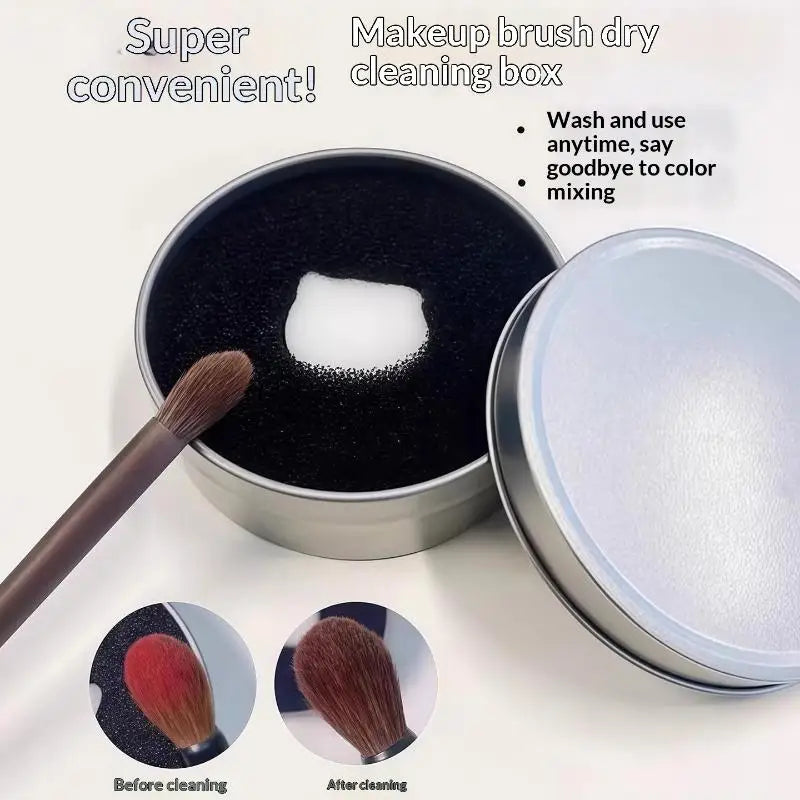 Portable Makeup Brush Cleaning Case Sponges Cosmetic Brush Color Remover Tool Eyeshadow Washing Drying Accessory