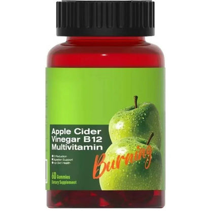 Apple Cider Vinegar B12 Gummies Digestive Comfort Multivitamin Boost Metabolism for Men Women Free Vegan Gluten-Free 60 Gummies