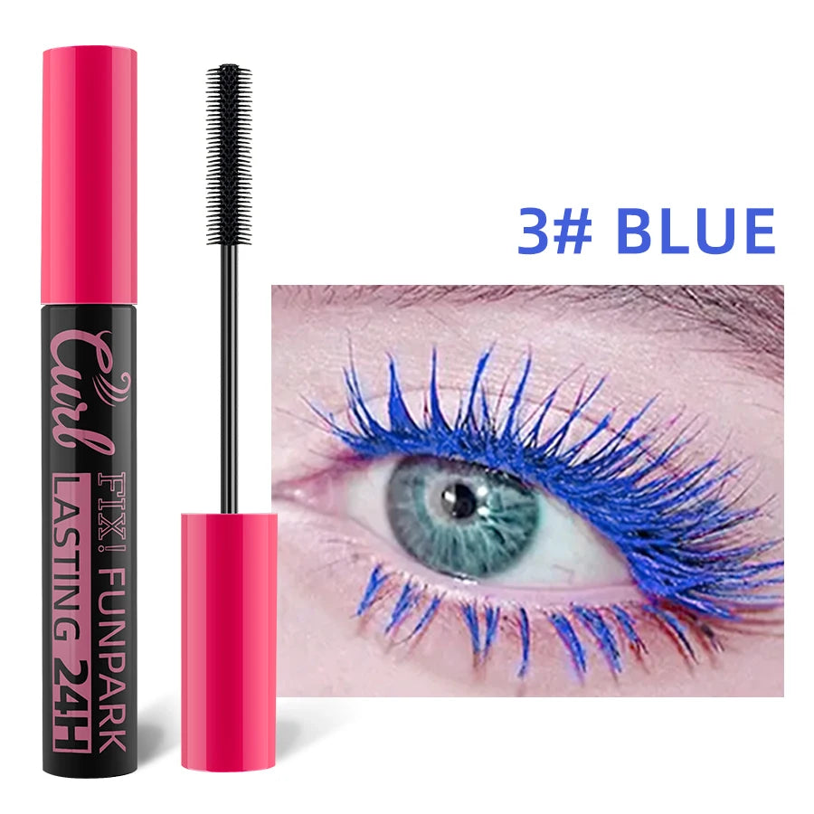 Multicolor Curling Mascara Waterproof Fast Drying Eyelashes Extension Lashes Korean Makeup Lasting White Blue Purple Mascara