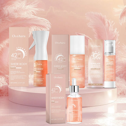 Refreshing Sunscreen Spray Body Sun Block Isolation Mist Long Lasting UV Protector Summer Outdoor Brightening Moisturizer Serum