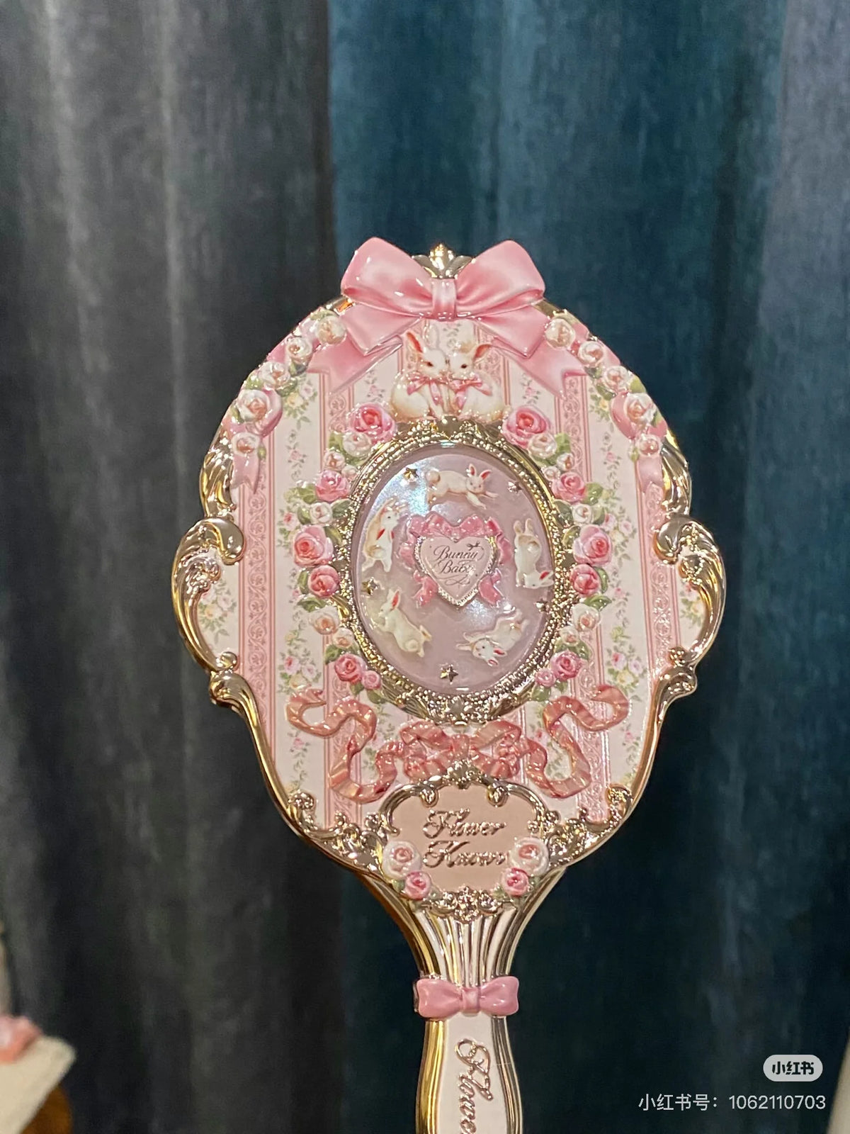 Flower Know Bunny Garde Series Compact Handheld Mirror Portable Cosmetic Makeup Mirror