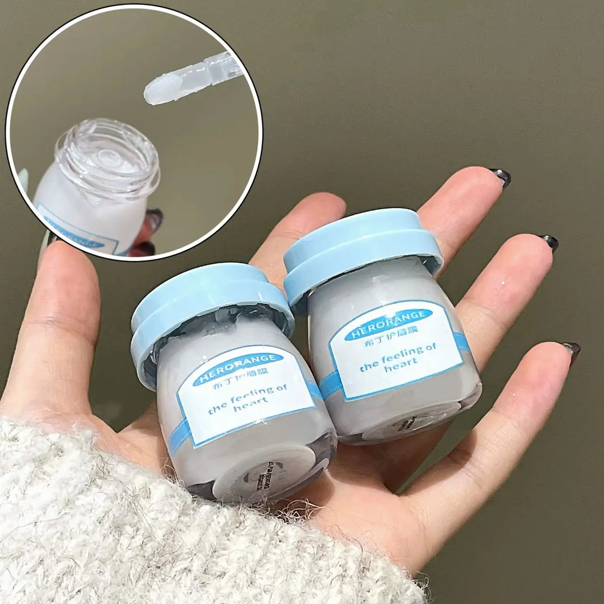 Herorange Pudding Lip Mask Deep Hydration Repair Dry Lips Lip Lines Overnight Care