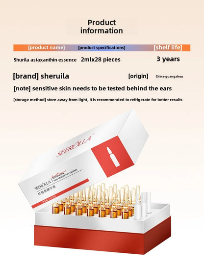 28pcs/set Astaxanthin Collagen Serum Set Moisturising Whitening Wrinkle Reducing Anti-Ageing Serum Face Beauty Skin Care