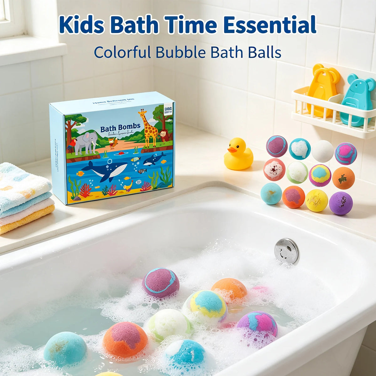 Kids Bubble Bath Ball Moisturizing Skin Care Relaxing Bathtime Surprise Hidden Toy Birthday Holiday Gift Boy&girl Bath Fizz Ball