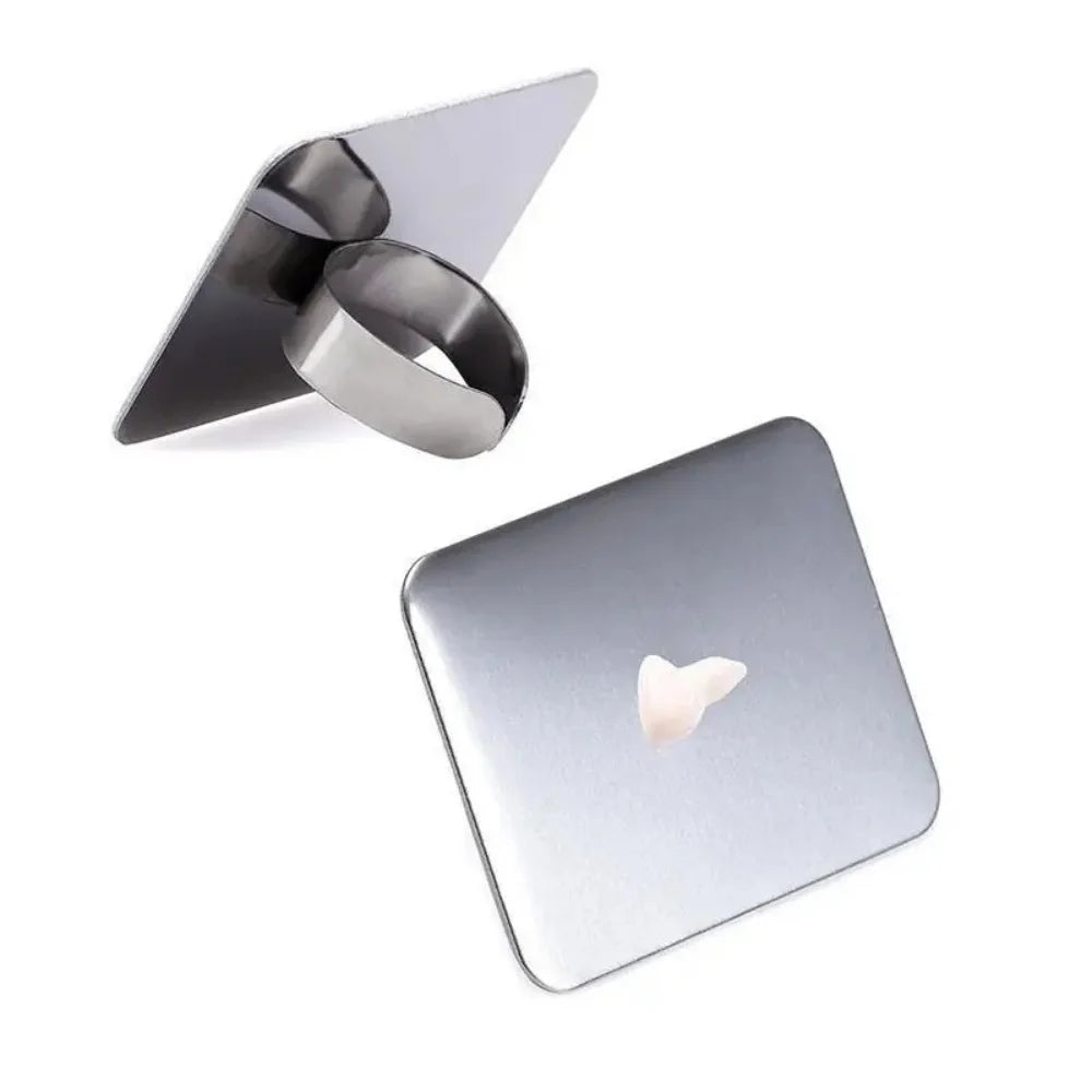 Makeup Mixing Palette,Nail Art Palette Ring, Makeup Spatula Palette with Foundation Spatula,Stainless Steel Makeup MixingTray
