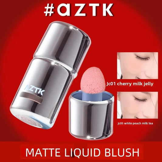 AZTK  Matte Liquid BlushExpanding & Contouring Shades Natural Nude Finish Brightening Face Lift Effect For Daily Soft Focus Look
