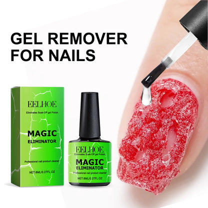 Gentle Nail Gel Remover Soak Off Solution for Acrylic Builder Gel Easy Removal Without Damaging Nails No Residue Fast Acting 8ml