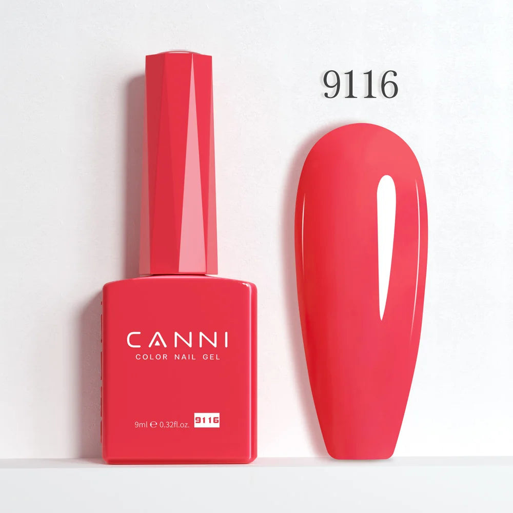 CANNI Gel Nail Polish TPO/HEMA FREE Gorgeous Christmas Red Color Winter Nails Full Coverage Soak Off UV LED Semi Permanent Gel