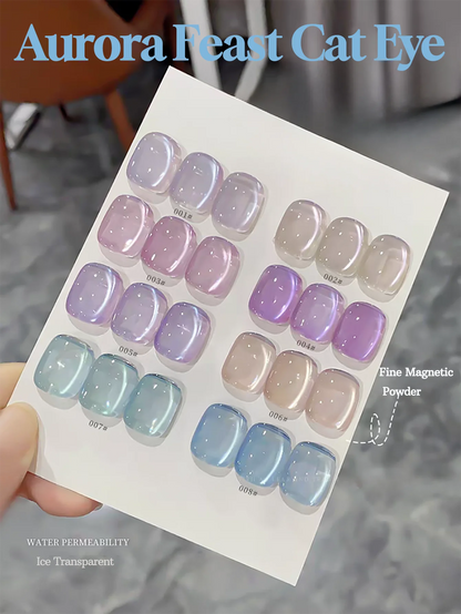 1-12pcs PSK New Whitening Strawberry Cat Eye Gel Nail Polish 2026 Super Glitter Whitening Red Glass Bead Nail Art Pink Nails