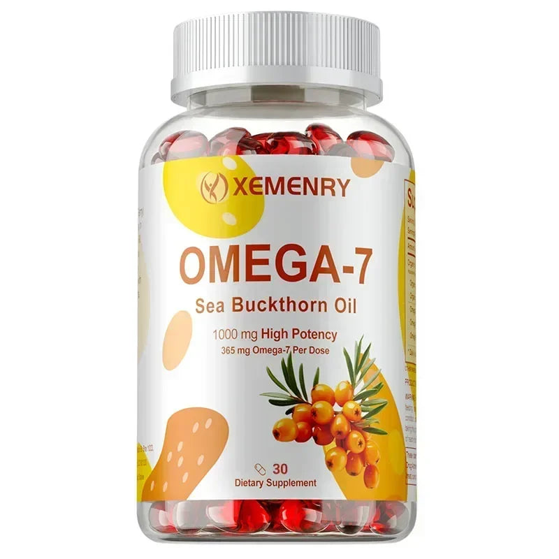 OMEGA-7 Sea Buckthorn Oil - Supports Skin, Cardiovascular, Digestive and Liver Health, Boosts Energy, Immunity, Antioxidant Vega