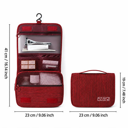 Portable Toiletry Washbag with Hanging Hook Waterproof Women Bathroom Cosmetic Storage Bag Large Capacity Travel Men Makeup Case