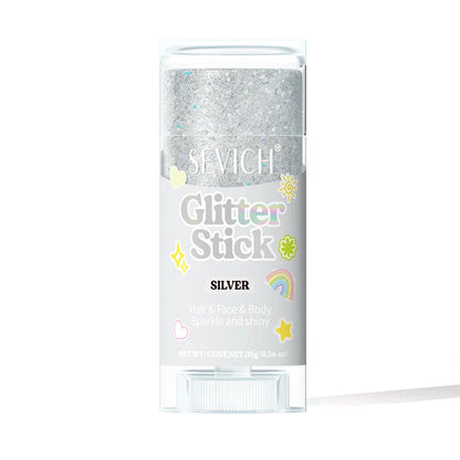 Sparkling Sequins Glitter Gel Stick 8 Colors Sequin Body Glitter Cosmetic Stick Hair Glitter Stick Festival Makeup for Christmas