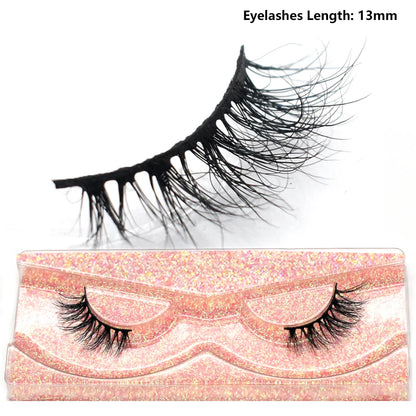 Half Lashes Mink Eyelashes Fluffy Soft False Eyelashes Wispy Cross Mink Eye Lashes Natural Short Mink Eyelash Extension Makeup