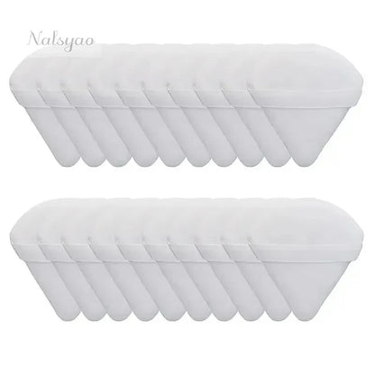2/5/10/20Pcs Triangle Velvet Powder Puff Mini Face Makeup Sponge Washable Lightweight Cosmetics