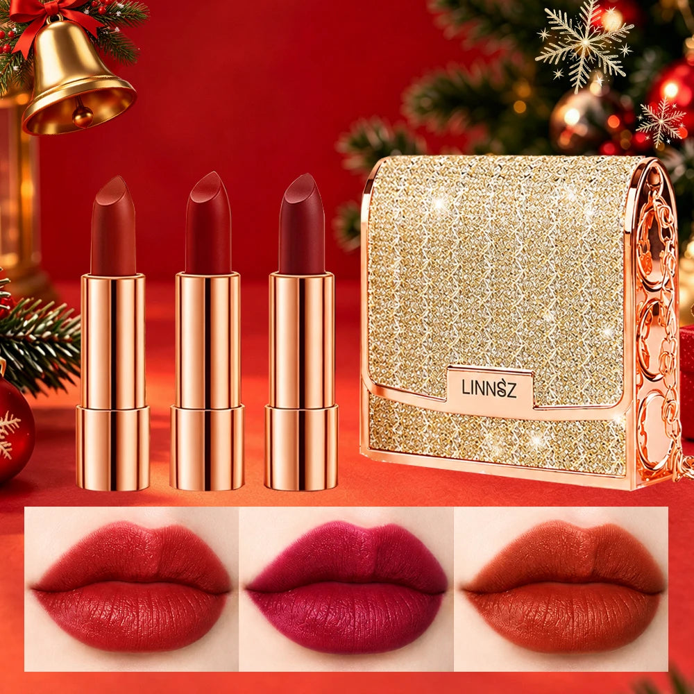 Christmas matte lip gloss set,waterproof and easy to apply,long-lasting and natural,the top choice for gifting,Christmas gift