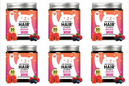 Biotin Gummies 5000 Mcg Hair Skin Nails Support Vegan Beauty Vitamins 30 Gummies Daily Wellness Supplement