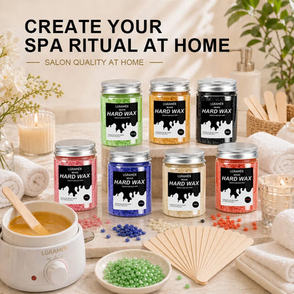 80g/380g Hard Wax Beans,Heating Hard Waxing Painless Hair Removal,Depilatory Wax Beads For Leg Armpit Full Body,Non-irritating
