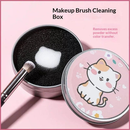 Portable Makeup Brush Cleaning Case Sponges Cosmetic Brush Color Remover Tool Eyeshadow Washing Drying Accessory