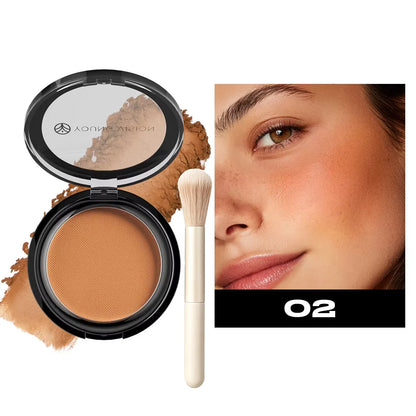 Professional Matte Contour Powder Palette - Long-Lasting Bronzer & Highlighter Makeup Kit for 3D Face Shaping,