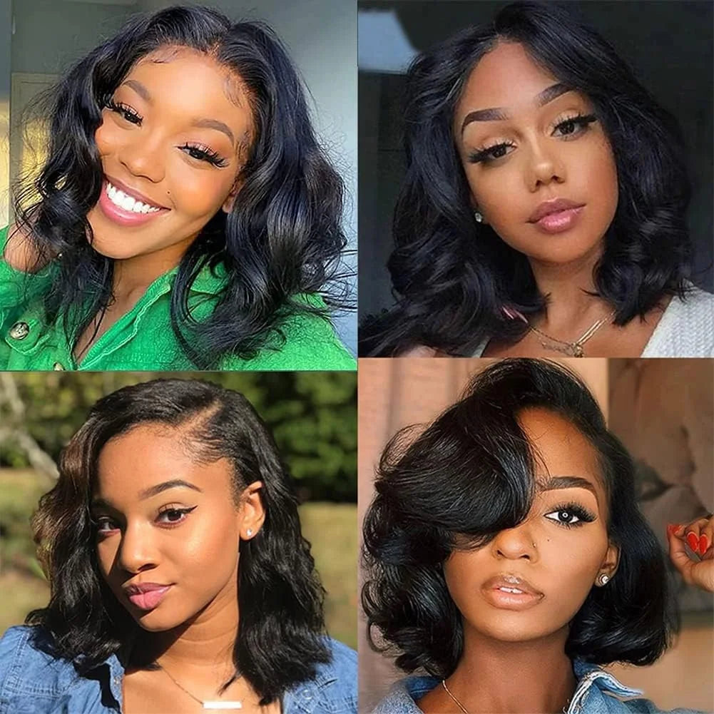 Bob Wigs Human Hair Body Wave 8-16in V Part Wigs for Black Women Upgrade U Part Human Hair Wig Glueless Lace Wigs Short Bob