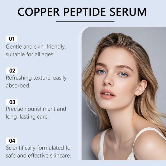 Copper Peptide Serum Anti Aging Face Serum Firming Lifting Fade Fine Lines Pore Shrinking Moisturizer Hyaluronic Acid Skin Care