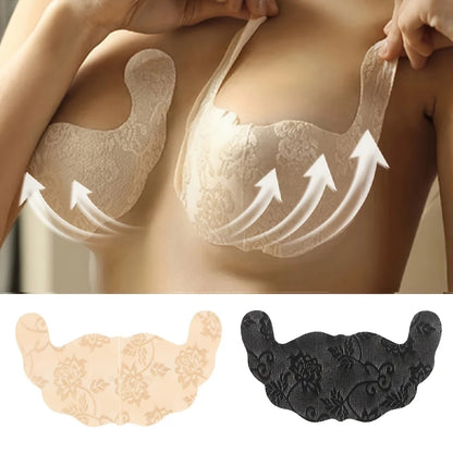 2/4 Pairs Lace U Shaped Breast Lift Tape Women Anti Sagging Adhesive Bra Pads Invisible Push Up Nipple Covers For Backless Dress
