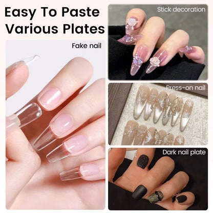 UR SUGAR 10g Nail Glue with Remover Set for Press On Nails Tips No Need Lamp Cured Long Lasting Quick Dry Soak Off Adhesion Gel
