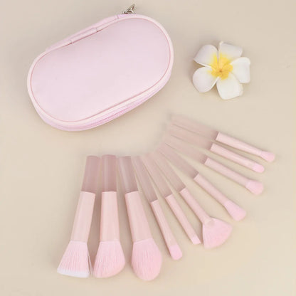 New Mini Makeup Brush Set 10PCS Eyeshadow Loose Powder Brush Travel Portable Soft Hair Makeup Tools Christmas Gift