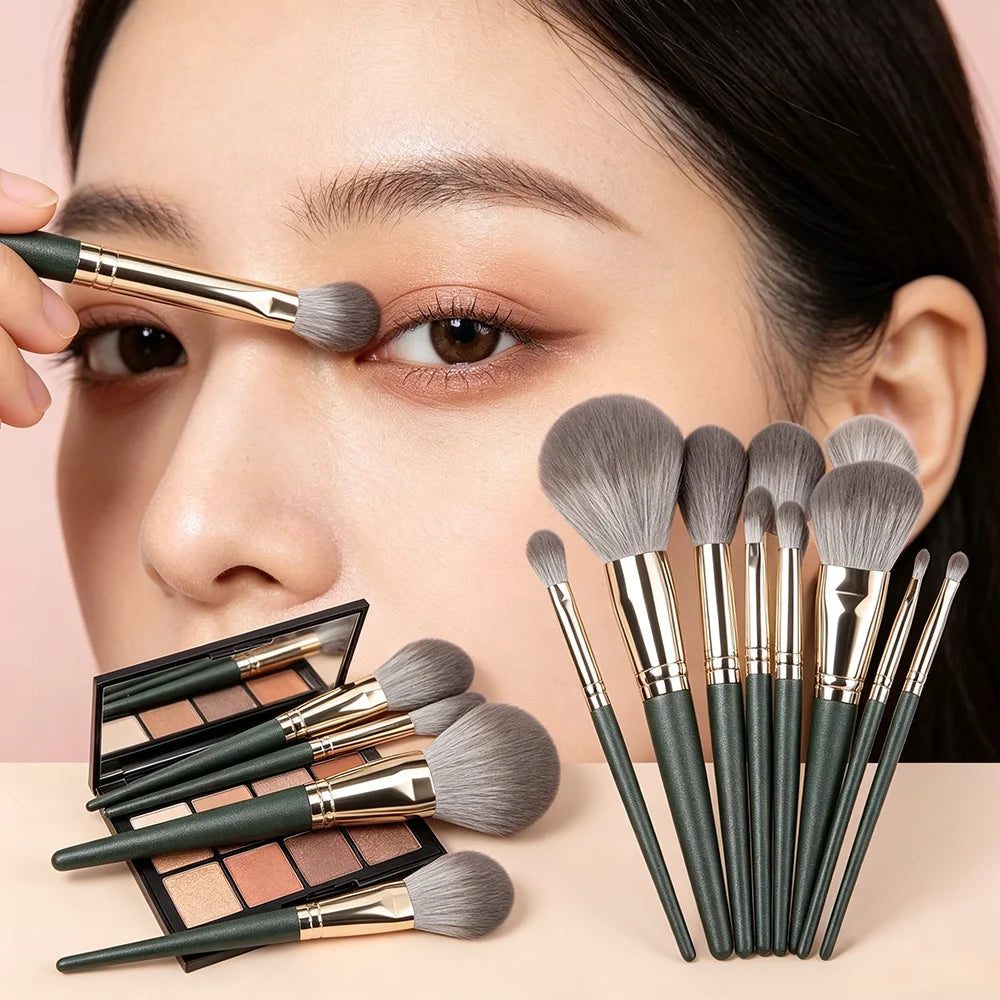 14‑Piece Makeup Brush Kit Professional Cosmetic Brushes Set for Eyeshadow Concealer Blush Multipurpose Beauty Tools