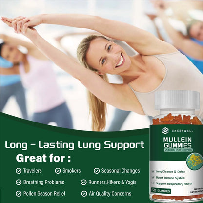 Mullein Gummies 2000mg - Supports Clear Lungs & Respiratory Health, Natural Detoxification, Enhanced Immune Function