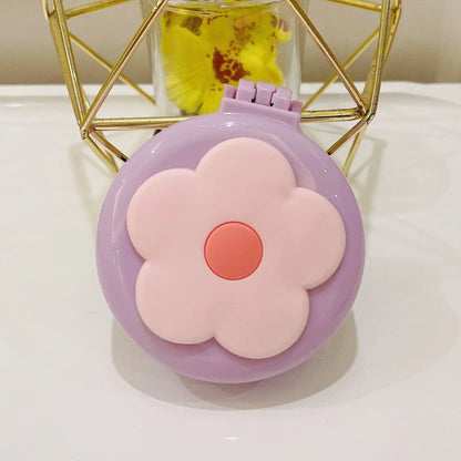 Hot Sale Pink Portable Mini Round Hair Comb Mirror Pocket Small Size Traveling Massage Folding Hair Comb for Baby Hair Brushes