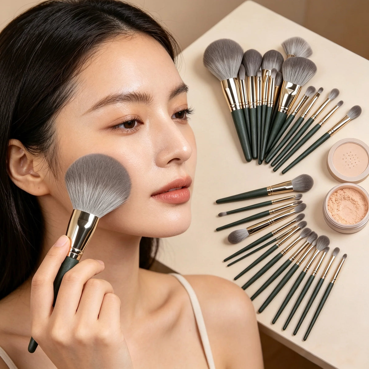 14‑Piece Makeup Brush Kit Professional Cosmetic Brushes Set for Eyeshadow Concealer Blush Multipurpose Beauty Tools